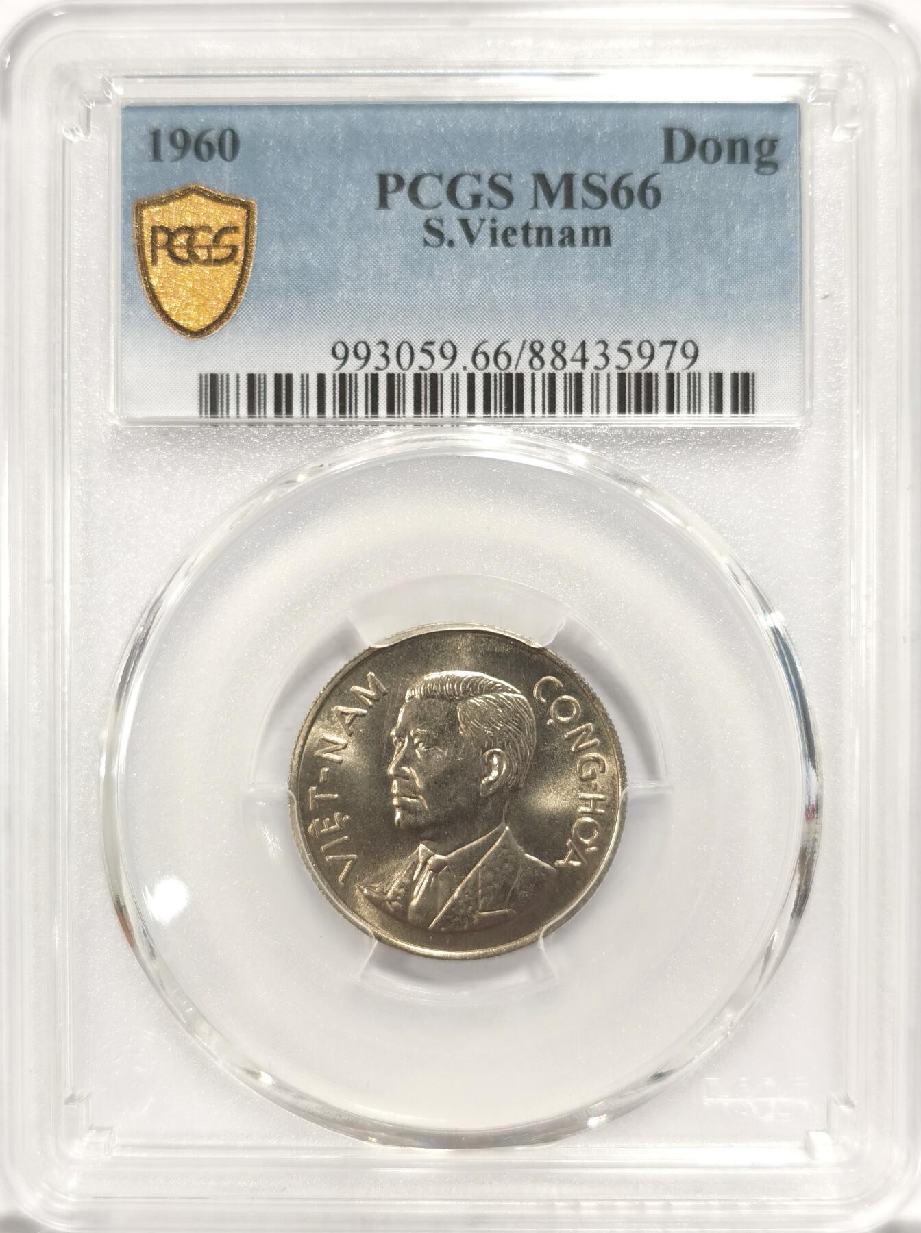 博洋堂世界钱币拍卖第086期（全场包邮） PCGS MS66 南越吴庭艳1960年1盾