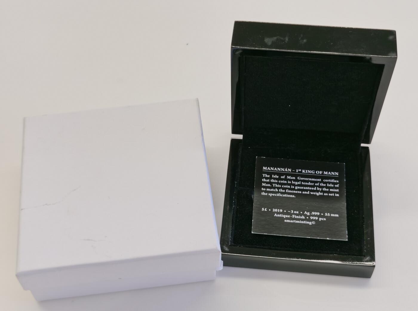 博洋堂“夏光旖旎”7月精品专场暨第085期（全场包邮） NGC MS70 2019年纽埃首发3盎司马恩岛首任国王玛纳诺·麦克·列 高浮雕十字架仿古高浮雕异形银币，盒证齐全