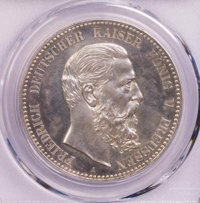 PCGS-PR62 1888年普鲁士三皇之年5马克精制银币 - PCGS-PR62 1888年普鲁士三皇之年5马克精制银币