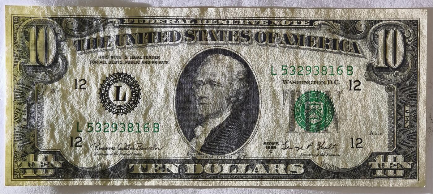 紫瑗钱币——第393期拍卖——纸币场 美国 1969年 L版 C序列 亚历山大·汉密尔顿 10美元 小头版 UNC
