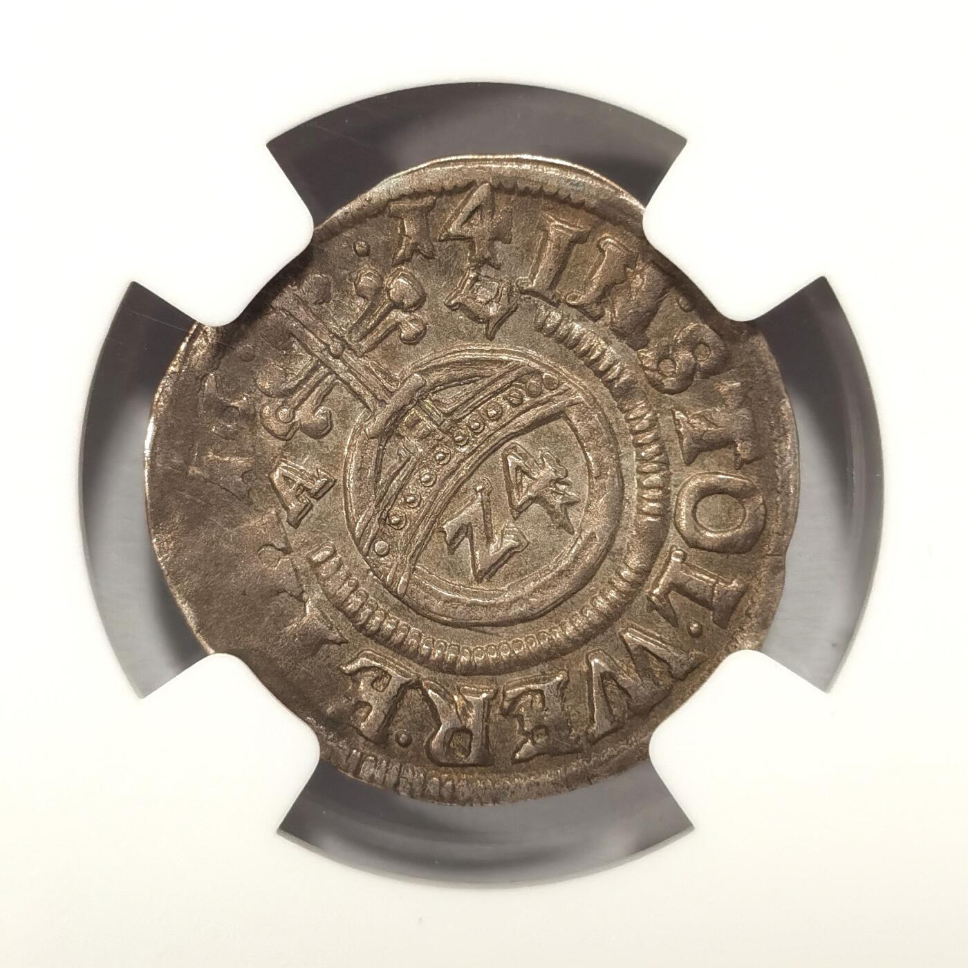 博洋堂“夏光旖旎”7月精品专场暨第085期（全场包邮） NGC AU53 亚军分！德国斯托尔贝格1614年1/24泰勒银币