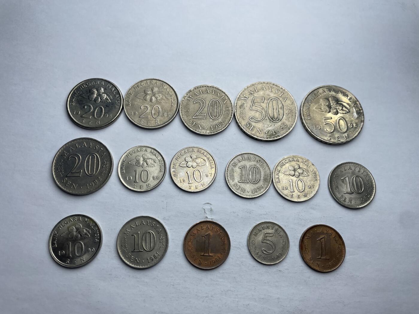 每日一拍，2024年集古藏今外币拍卖第十一期-第9场—（总第109拍），新一期拍卖开始了 马来西亚15枚
