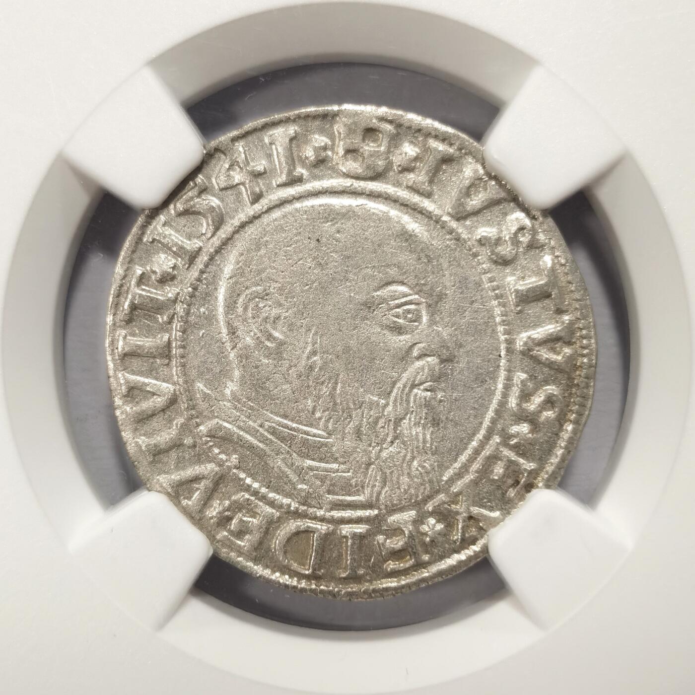 博洋堂“夏光旖旎”7月精品专场暨第085期（全场包邮） NGC AU58 德国普鲁士1541年阿尔伯特1格罗申银币