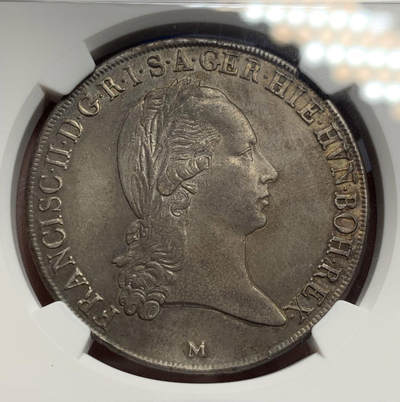 NGC-AUD 1794M意大利米兰邦1泰勒大银币 稀有老五彩