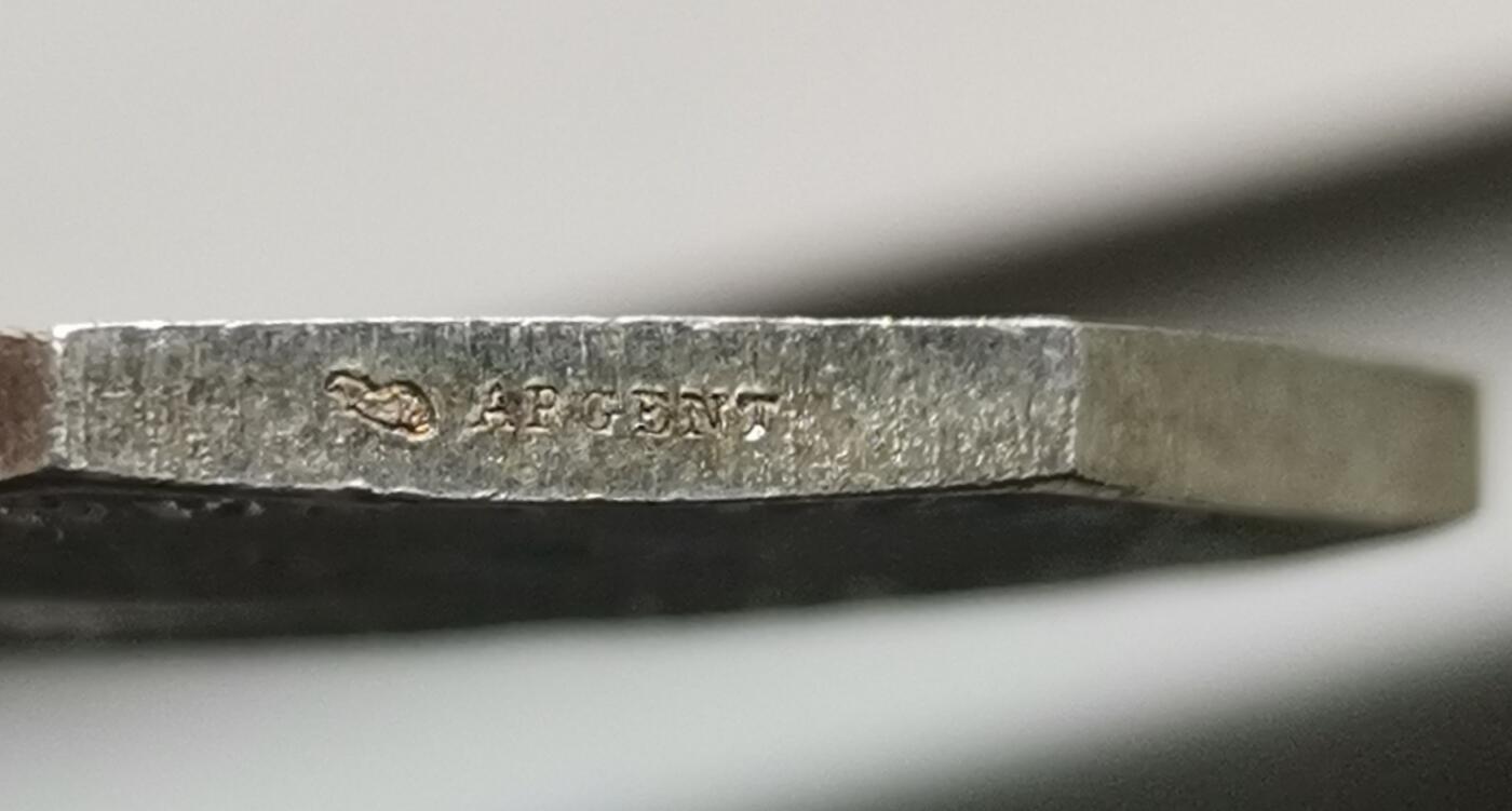 瓶子🏺第151期拍卖会  法国1831年墨丘利商务JETON银质八角  30毫米  16.24克   UNC原光