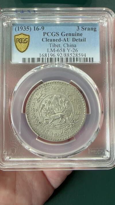 中国西藏桑松银币（九年模糊宝幢）