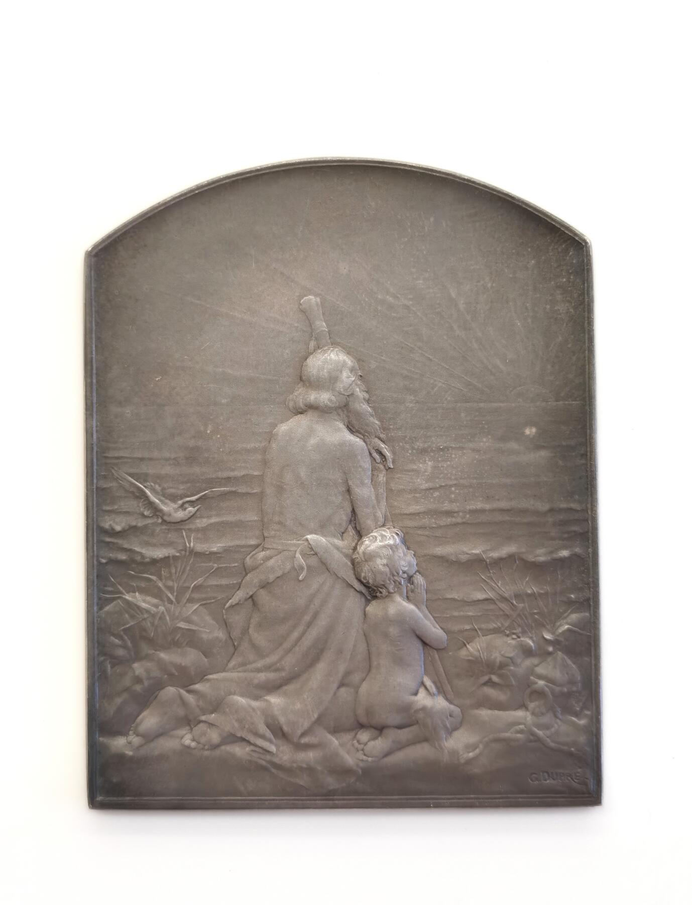 博洋堂“夏光旖旎”7月精品专场暨第085期（全场包邮） 1900年法国致敬太阳银章（原盒），Georges Dupre作品，64*51mm，70.8g，边铭丰饶角+ARGENT