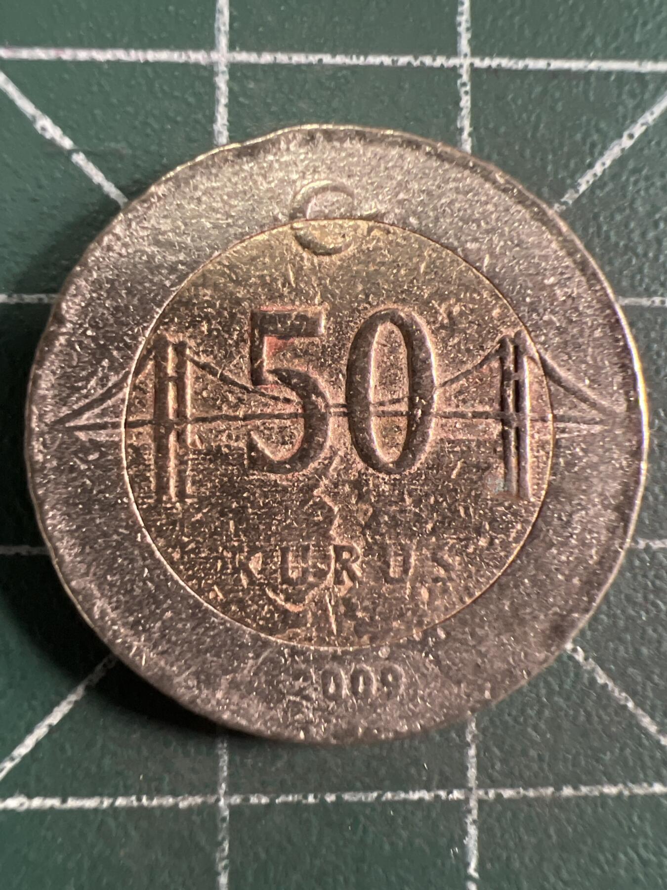 第681期 硬币专场 （无押金，捡漏，全场50包邮，偏远地区除外，接收代拍业务，本店十天发一次货） 土耳其50库鲁  双色