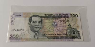 零零发亚洲非洲专场纸币全新和流通品相都有 无佣金 - 全新UNC菲律宾200比索