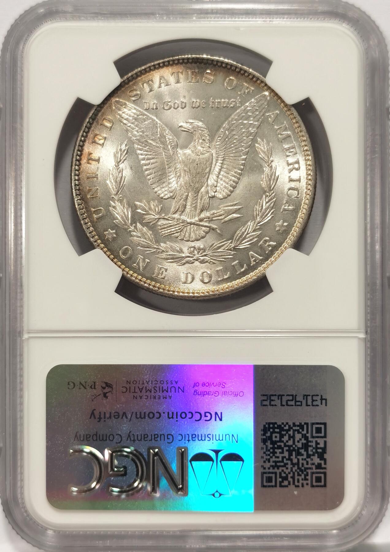 博洋堂“夏光旖旎”7月精品专场暨第085期（全场包邮） NGC MS63 美国1887年摩根1美元银币