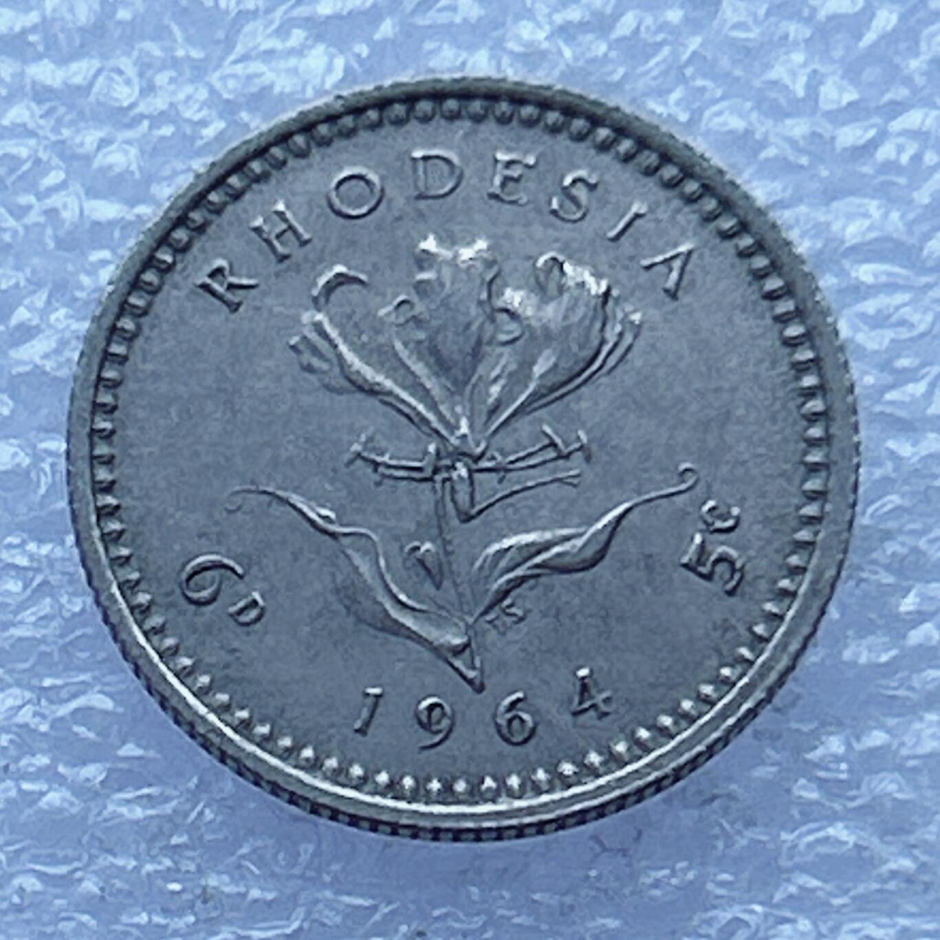 第一海外回流一元起拍收藏 散币专场 第104期 英属罗德西亚1964年5分小镍币 