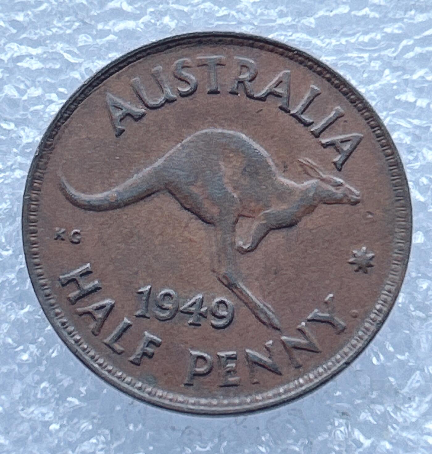 第一海外回流一元起拍收藏 散币专场 第104期 澳大利亚1949年半便士铜币 乔治六世