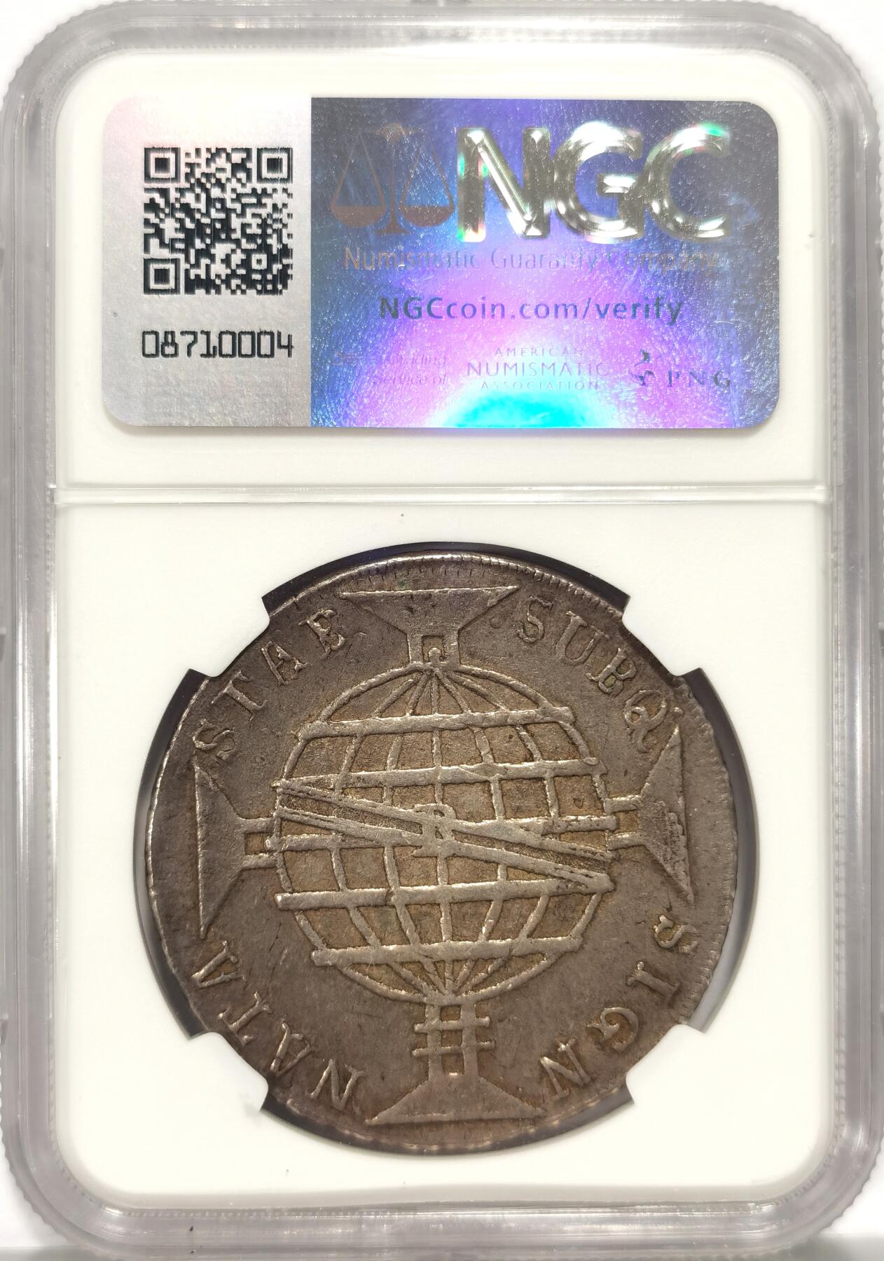 博洋堂“夏光旖旎”7月精品专场暨第085期（全场包邮） NGC XF 巴西1817年960R大银 原味深彩包浆 味道十足