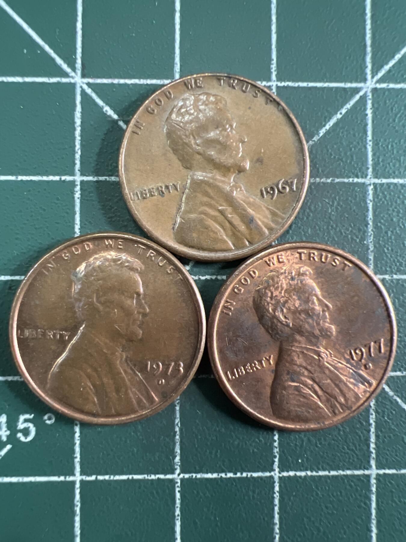 第664期 硬币专场 （无押金，捡漏，全场50包邮，偏远地区除外，接收代拍业务，本店十天发一次货） 美国一美分  3枚