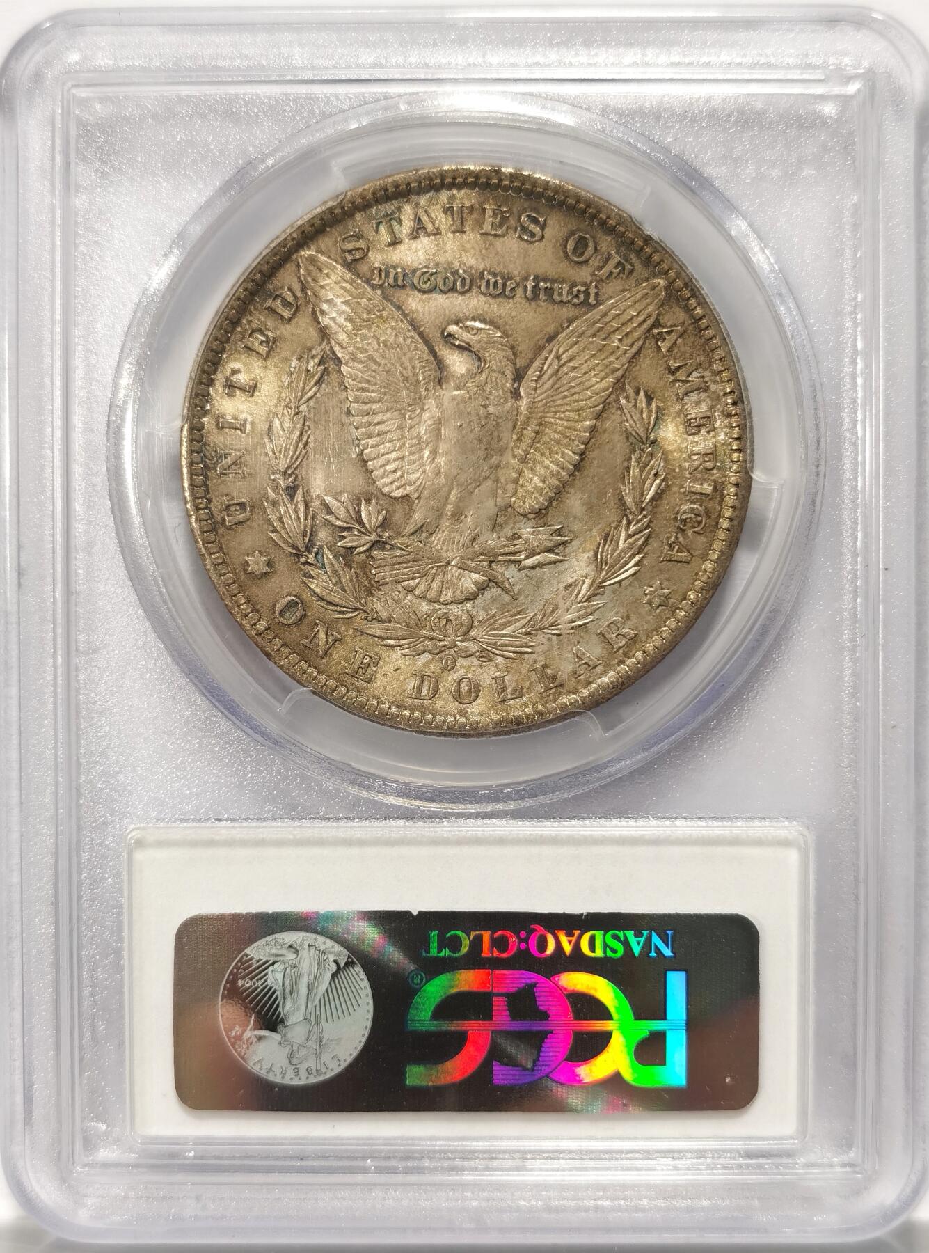 博洋堂“夏光旖旎”7月精品专场暨第085期（全场包邮） PCGS MS64 美国1884年O版摩根大银币，温润黄油彩