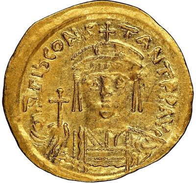 梧彩钱庄捡漏拍柒月3 - Tiberius II Constantine 拜占庭帝国提比略二世金币