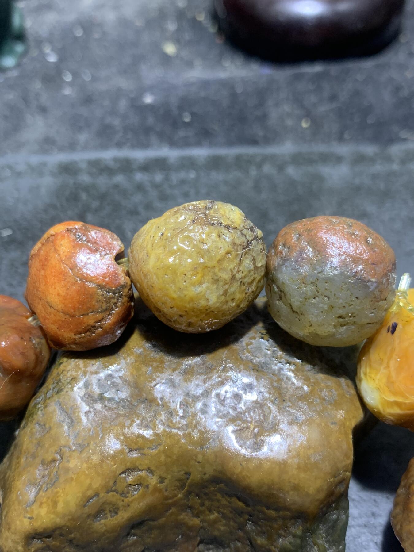 精美戈壁阿拉善玛瑙多宝手串一条