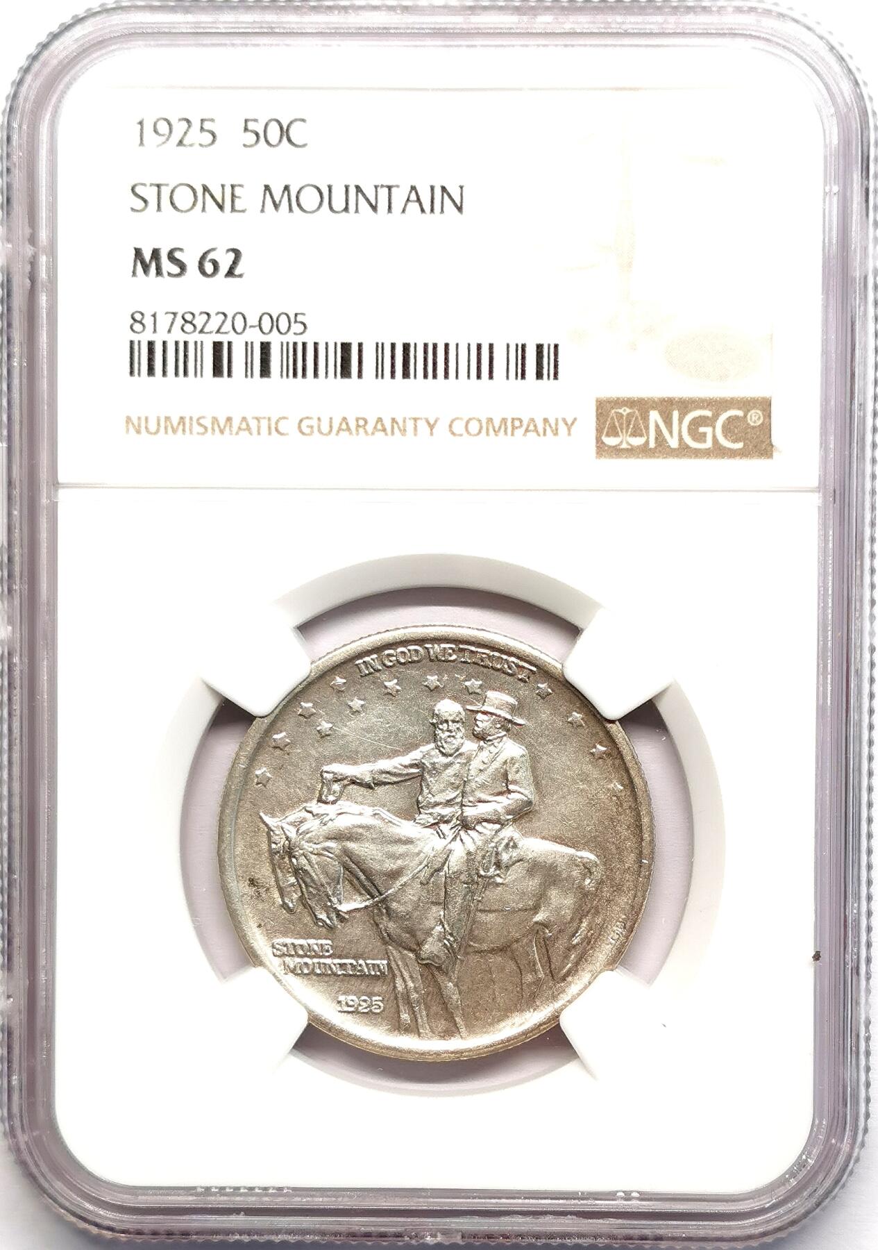 凡希社世界钱币微拍第二百七十八期 1925美国小石城纪念50美分NGC-MS62