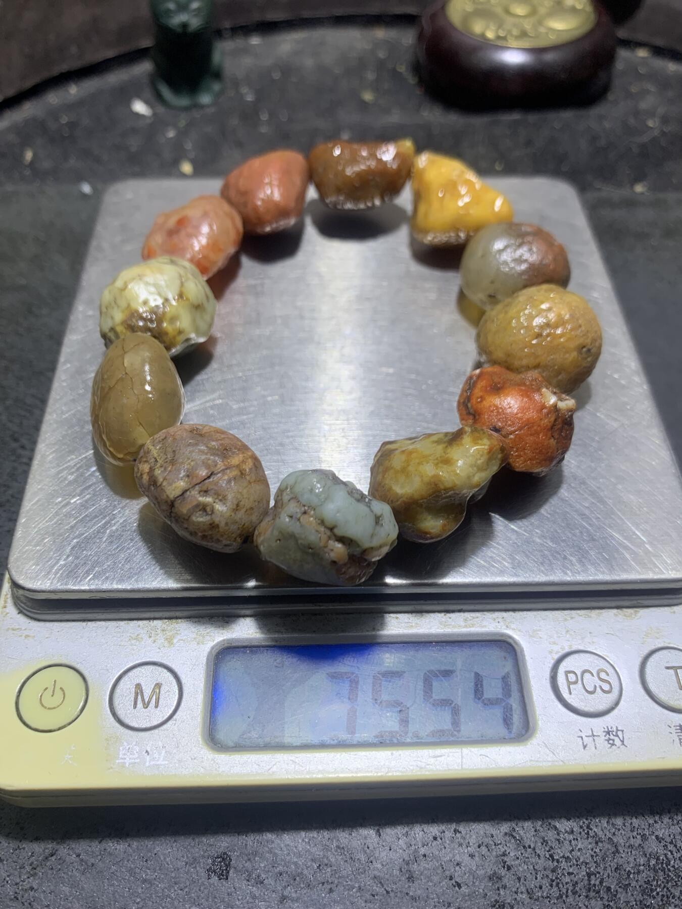 精美戈壁阿拉善玛瑙多宝手串一条