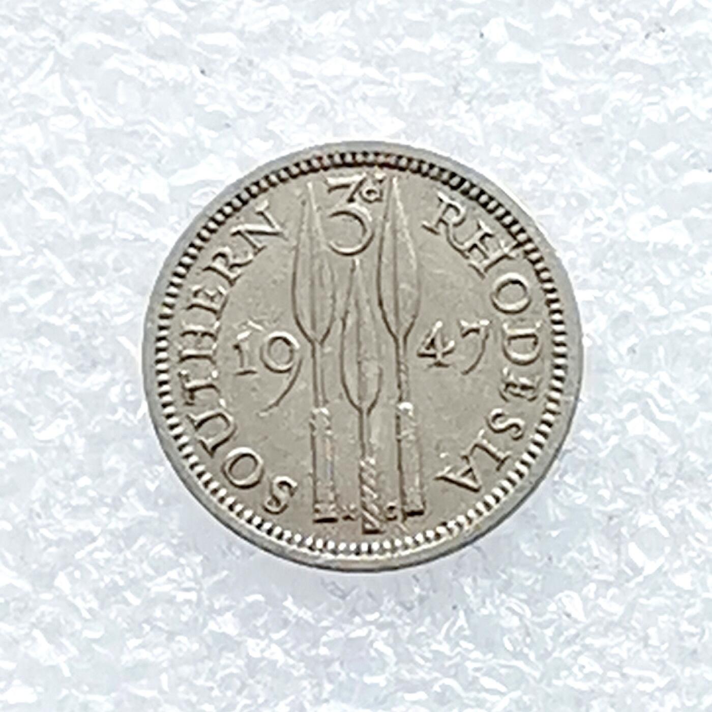 海外回流1元起拍小铺 各国钱币散币场 第14期 英属南罗德西亚1947年3便士