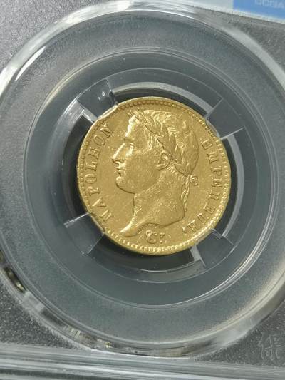 天下钱庄国内外钱币全场保真欢迎参拍 - 1810拿破仑一世20法郎金币，少见
