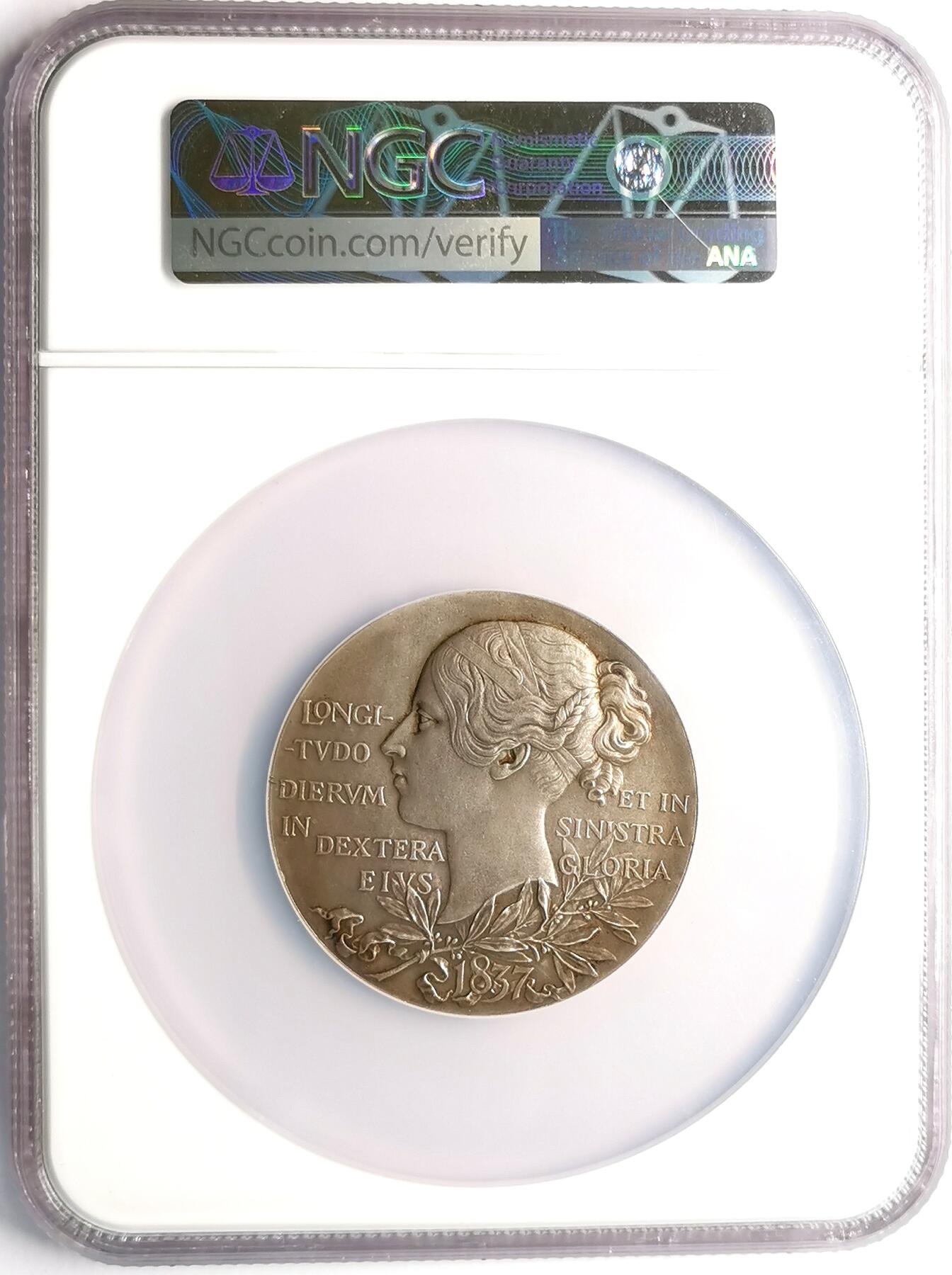 凡希社世界钱币微拍第二百七十八期 1897英国小维加冕纪念大型银章NGC-MS62