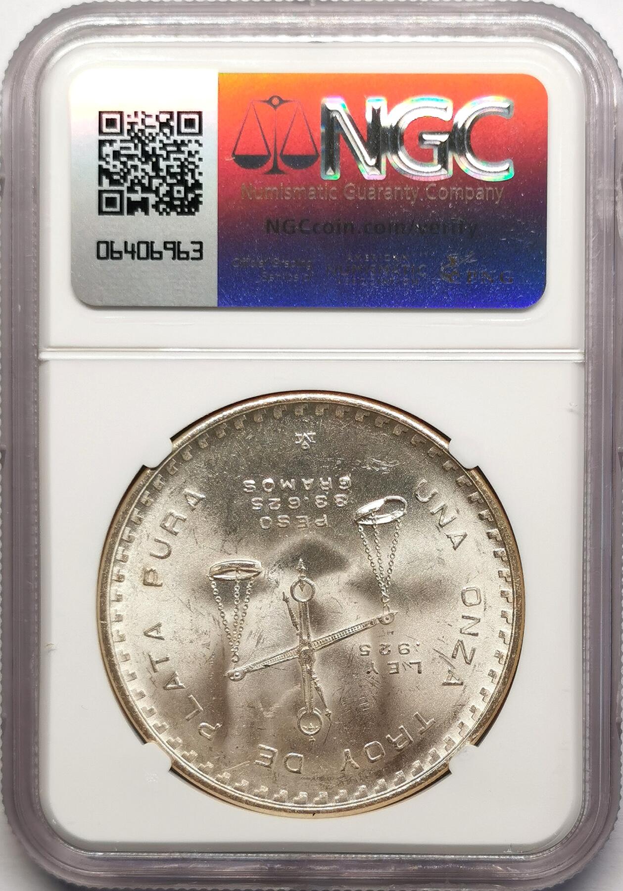 凡希社世界钱币微拍第二百七十八期 1980墨西哥螺旋压铸机比索大银NGC-MS63