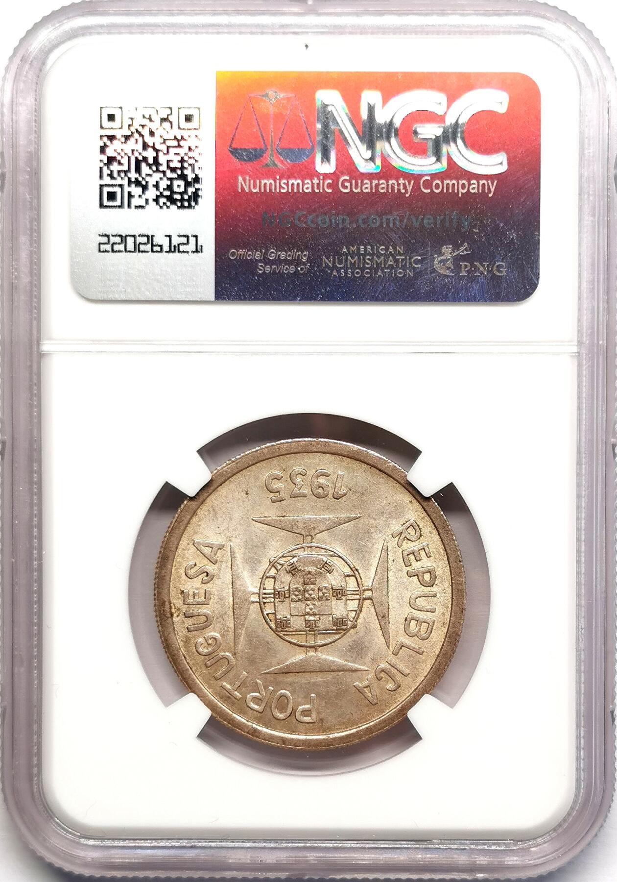 凡希社世界钱币微拍第二百七十八期 1935葡属印度卢比银币NGC-MS63