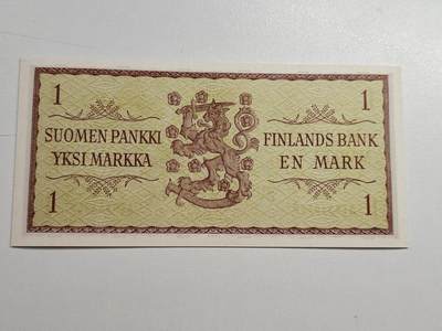 康怡轩钱币【世界纸币专场】第251012期  芬兰1马克纸币 5连号 A10366361-A10366365