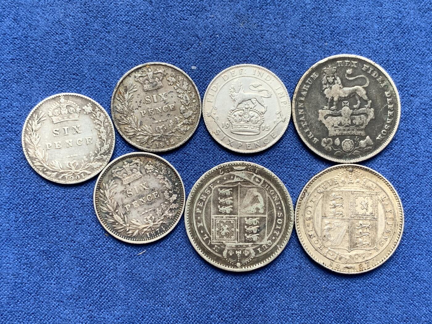 《竞宝斋》第292场- 周日，周一  2场连拍 （全场包邮） 7枚一组 英系银币 细节见图