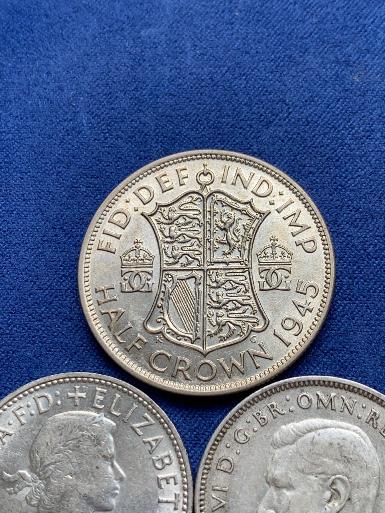 《竞宝斋》第292场- 周日，周一  2场连拍 （全场包邮） 3枚一组 英系银币 半克朗1枚+佛罗林2枚