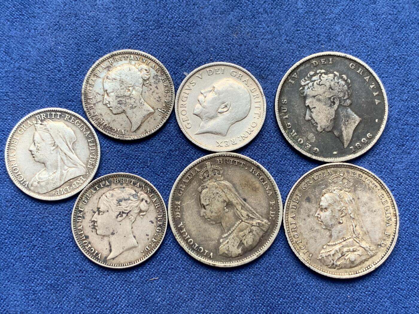 《竞宝斋》第292场- 周日，周一  2场连拍 （全场包邮） 7枚一组 英系银币 细节见图