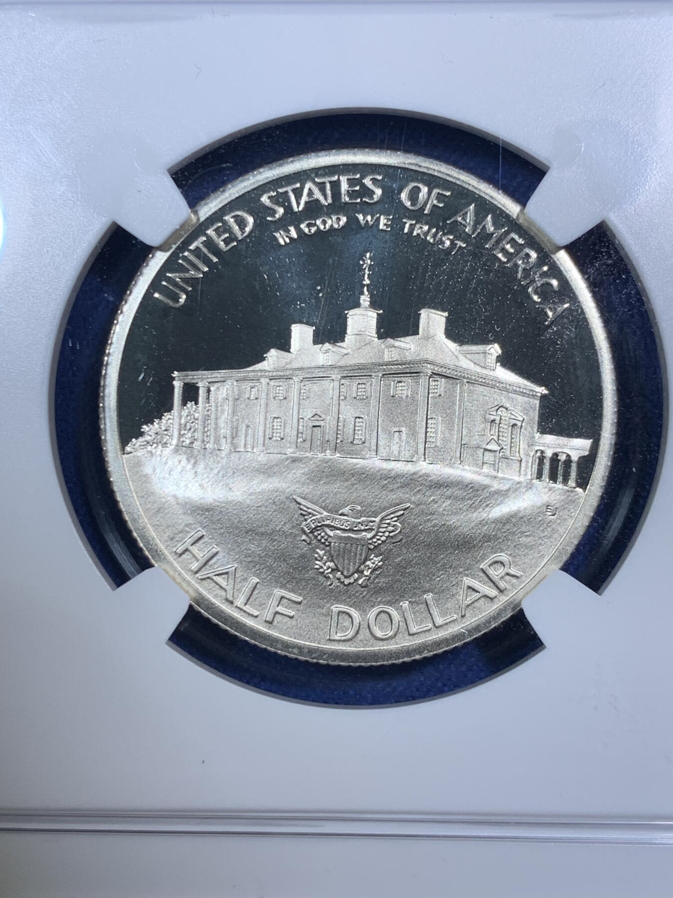 《竞宝斋》第292场- 周日，周一  2场连拍 （全场包邮） NGC PF69UC 美国1982年华盛顿半美元精制纪念银币 PROOF精制币 币面清爽干净又漂亮 打制精美 状态极佳