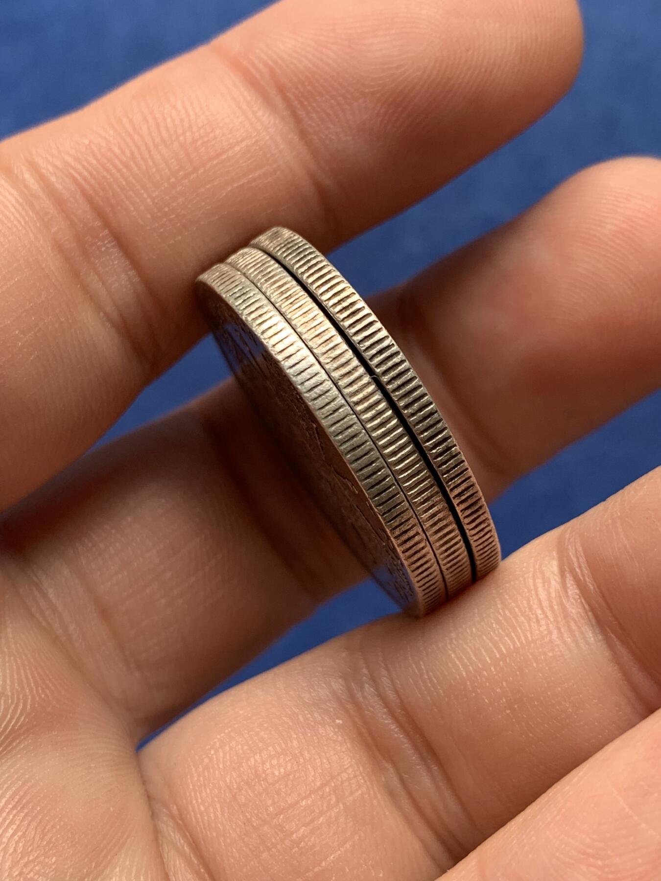 《竞宝斋》第292场- 周日，周一  2场连拍 （全场包邮） 3枚一组 英国乔治五世1弗洛林银币 高银版