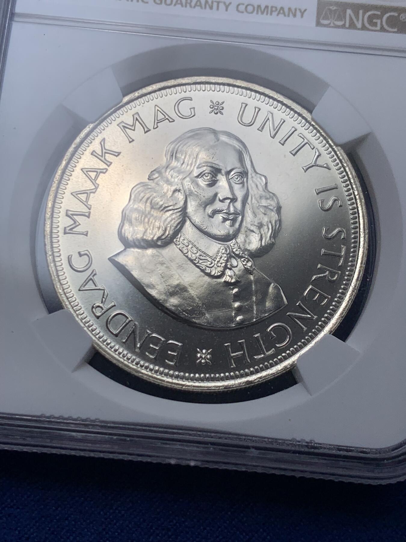 《竞宝斋》第292场- 周日，周一  2场连拍 （全场包邮） NGC PL67 南非1964年50分吕贝克 跳羚羊 高分精制币 完美品 一步到位