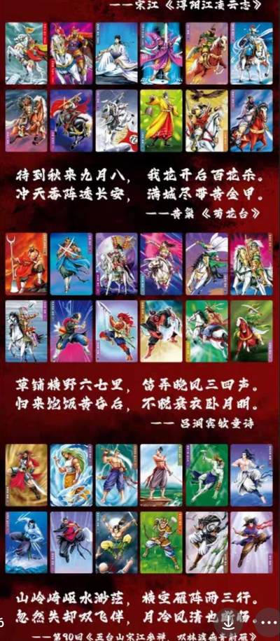 百里小浣熊新水浒英雄传小卡普卡全套120张 百里小浣熊新水浒英雄传小卡普卡全套120张