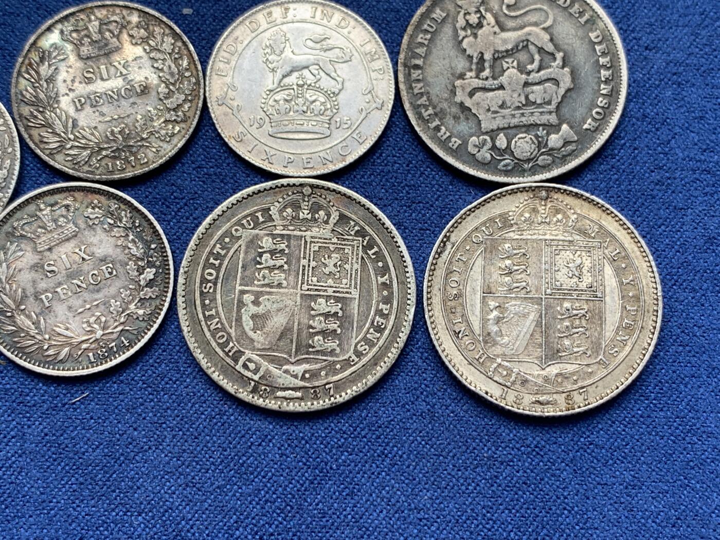 《竞宝斋》第292场- 周日，周一  2场连拍 （全场包邮） 7枚一组 英系银币 细节见图