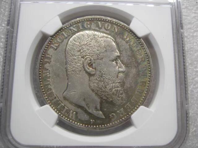 NGC-AU德国-符腾堡913年5马克克朗银币【020】