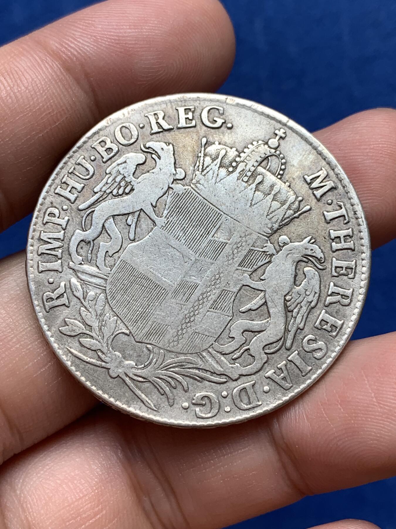 《竞宝斋》第292场- 周日，周一  2场连拍 （全场包邮） 奥地利1766年哈布斯堡王朝1泰勒大银币