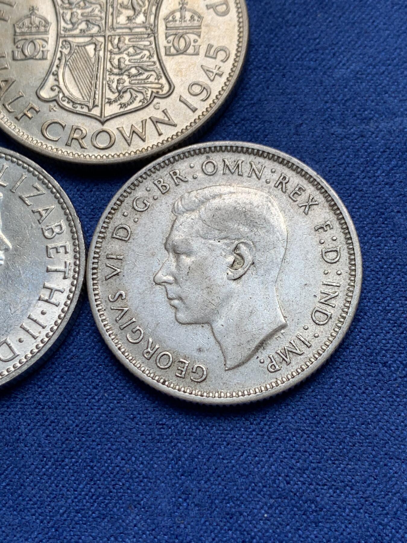 《竞宝斋》第292场- 周日，周一  2场连拍 （全场包邮） 3枚一组 英系银币 半克朗1枚+佛罗林2枚