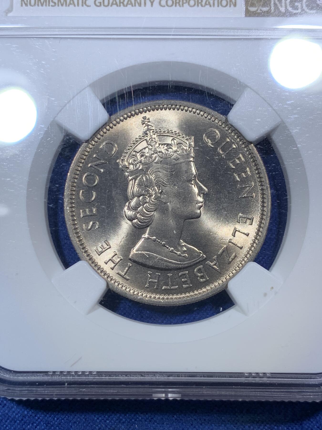 《竞宝斋》第292场- 周日，周一  2场连拍 （全场包邮） NGC MS64  香港1973年壹元镍币