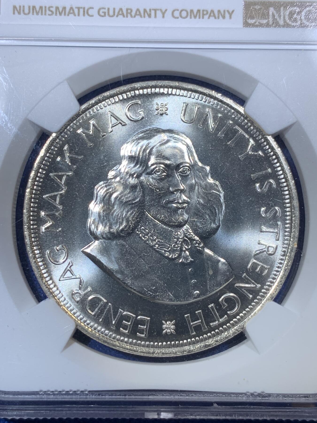 《竞宝斋》第292场- 周日，周一  2场连拍 （全场包邮） NGC PL67 南非1964年50分吕贝克 跳羚羊 高分精制币 完美品 一步到位