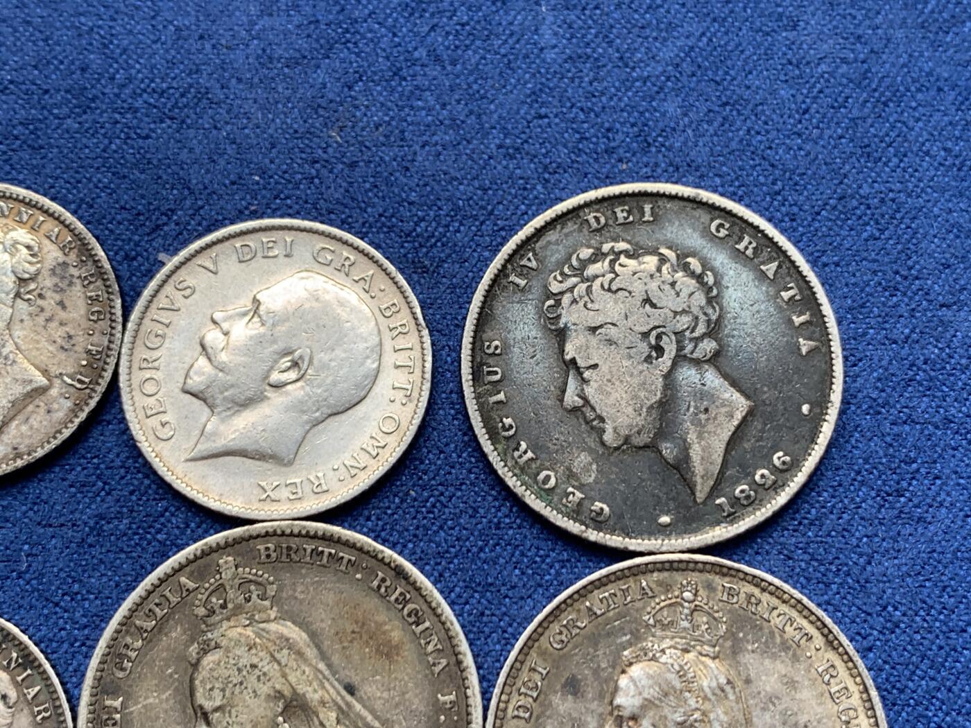 《竞宝斋》第292场- 周日，周一  2场连拍 （全场包邮） 7枚一组 英系银币 细节见图