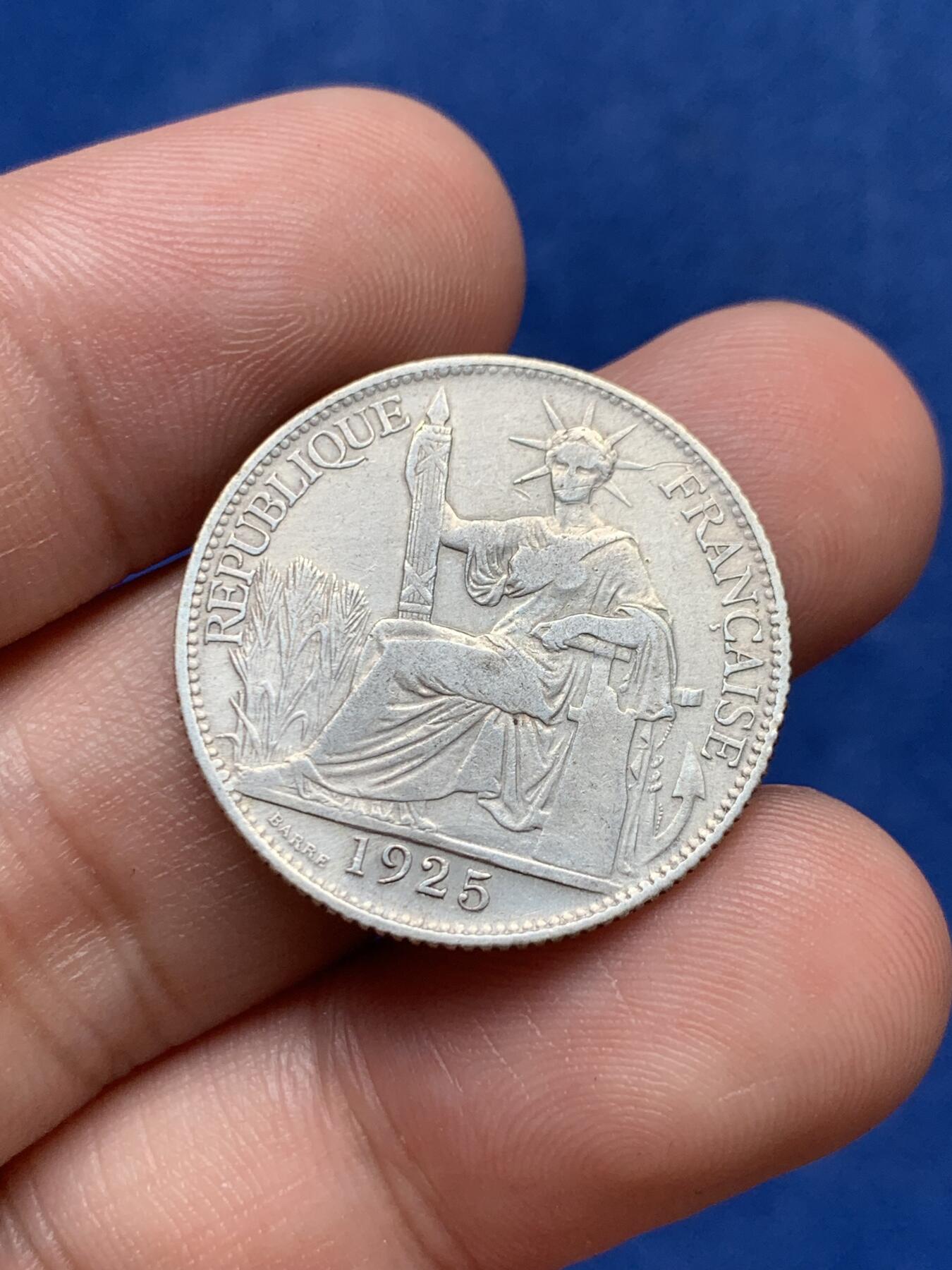 《竞宝斋》第292场- 周日，周一  2场连拍 （全场包邮） 法国1925年坐洋20分银币