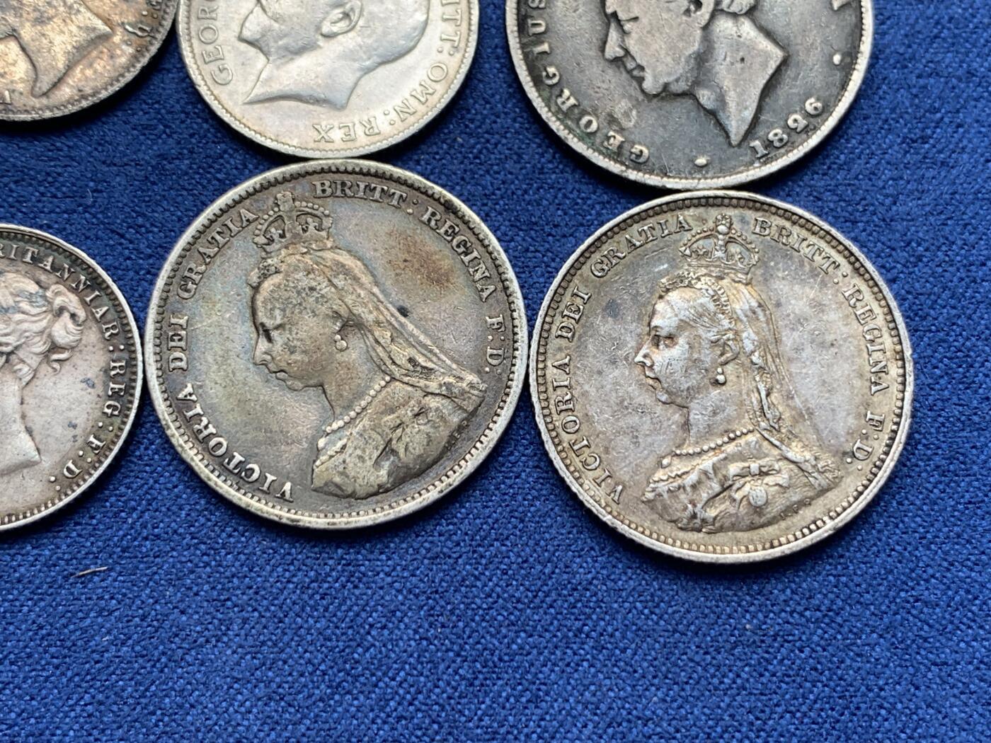 《竞宝斋》第292场- 周日，周一  2场连拍 （全场包邮） 7枚一组 英系银币 细节见图