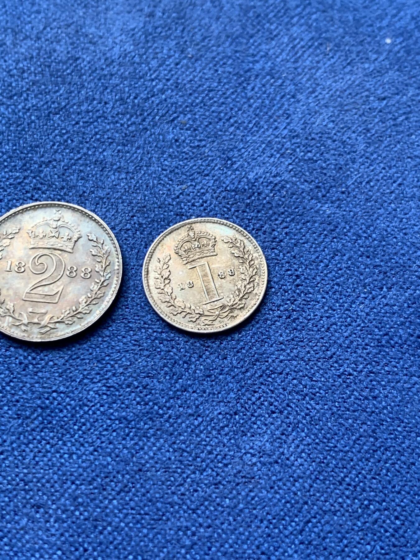 《竞宝斋》第292场- 周日，周一  2场连拍 （全场包邮） 维多利亚 1888 Maundy Coin 套组 难的是年份 可遇不可求 英系或者维多利亚凑套必不可少的藏品 细节见图