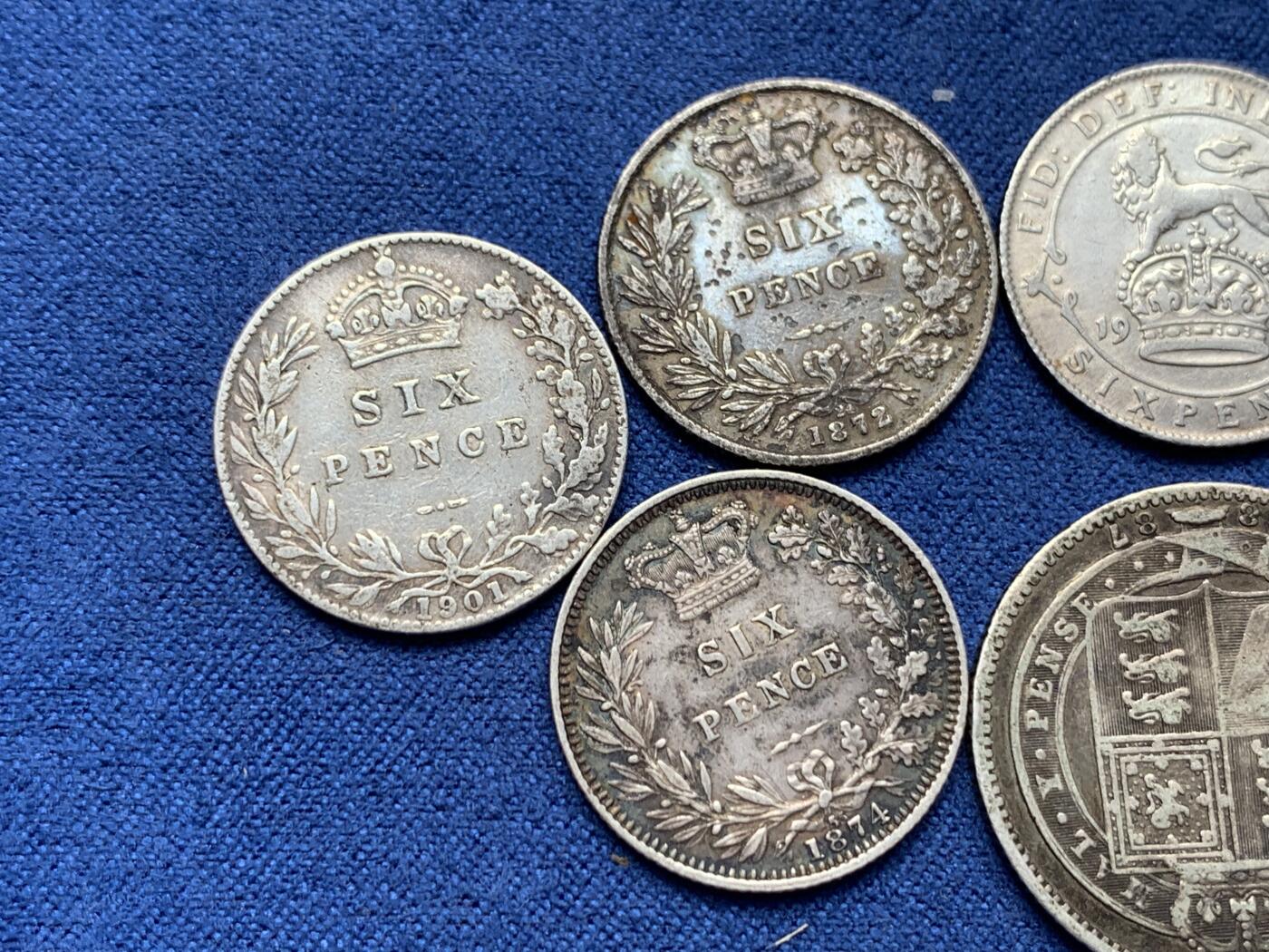 《竞宝斋》第292场- 周日，周一  2场连拍 （全场包邮） 7枚一组 英系银币 细节见图