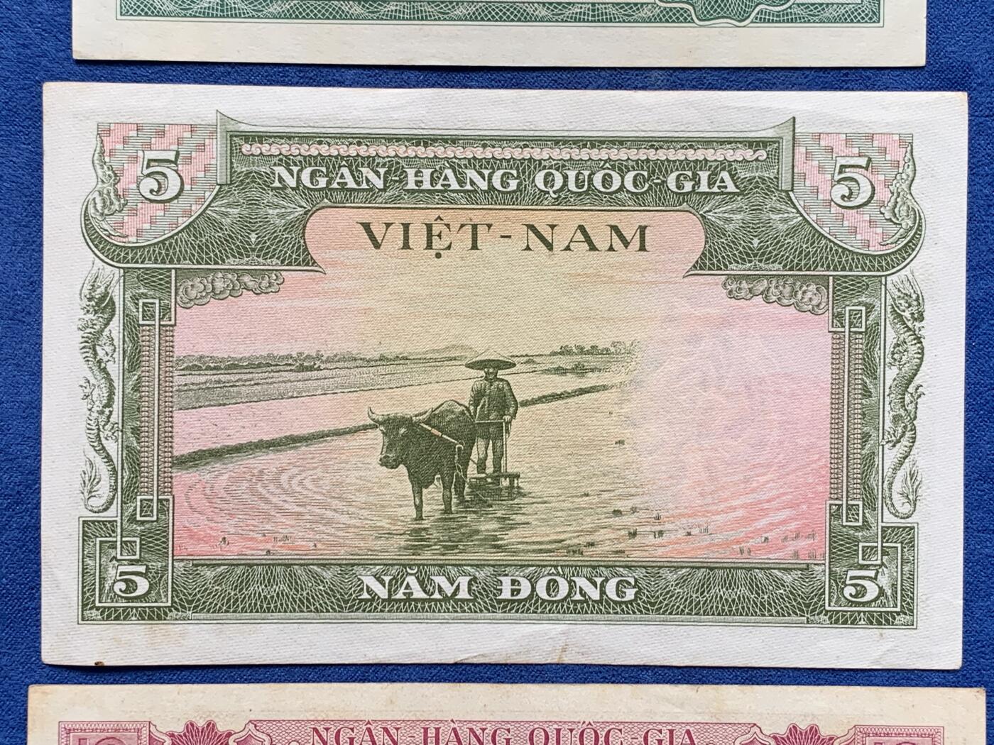 《竞宝斋》第292场- 周日，周一  2场连拍 （全场包邮） 3张一组  南越共和国发行的第一套纸币