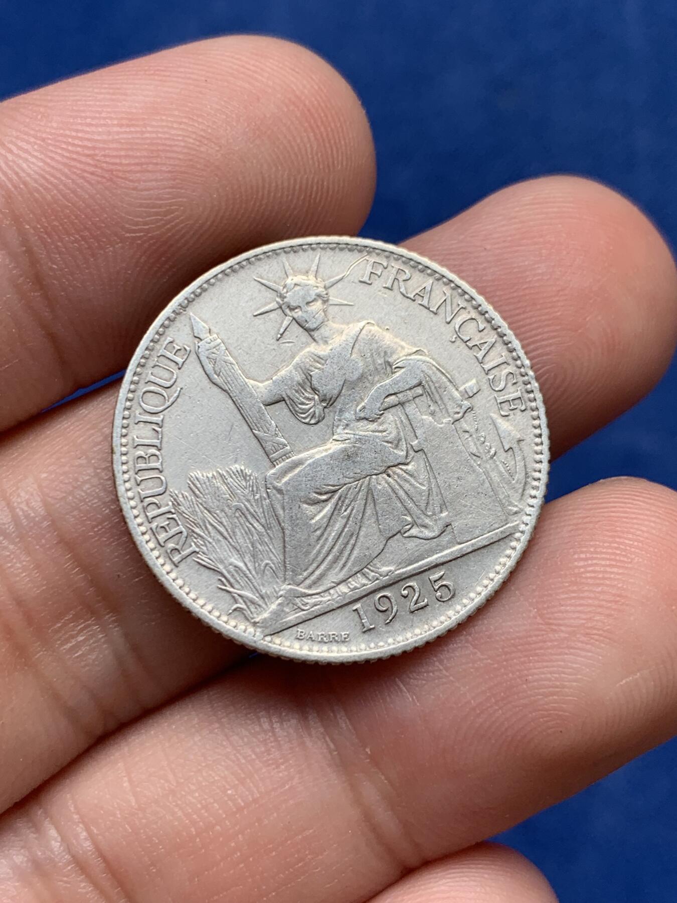 《竞宝斋》第292场- 周日，周一  2场连拍 （全场包邮） 法国1925年坐洋20分银币