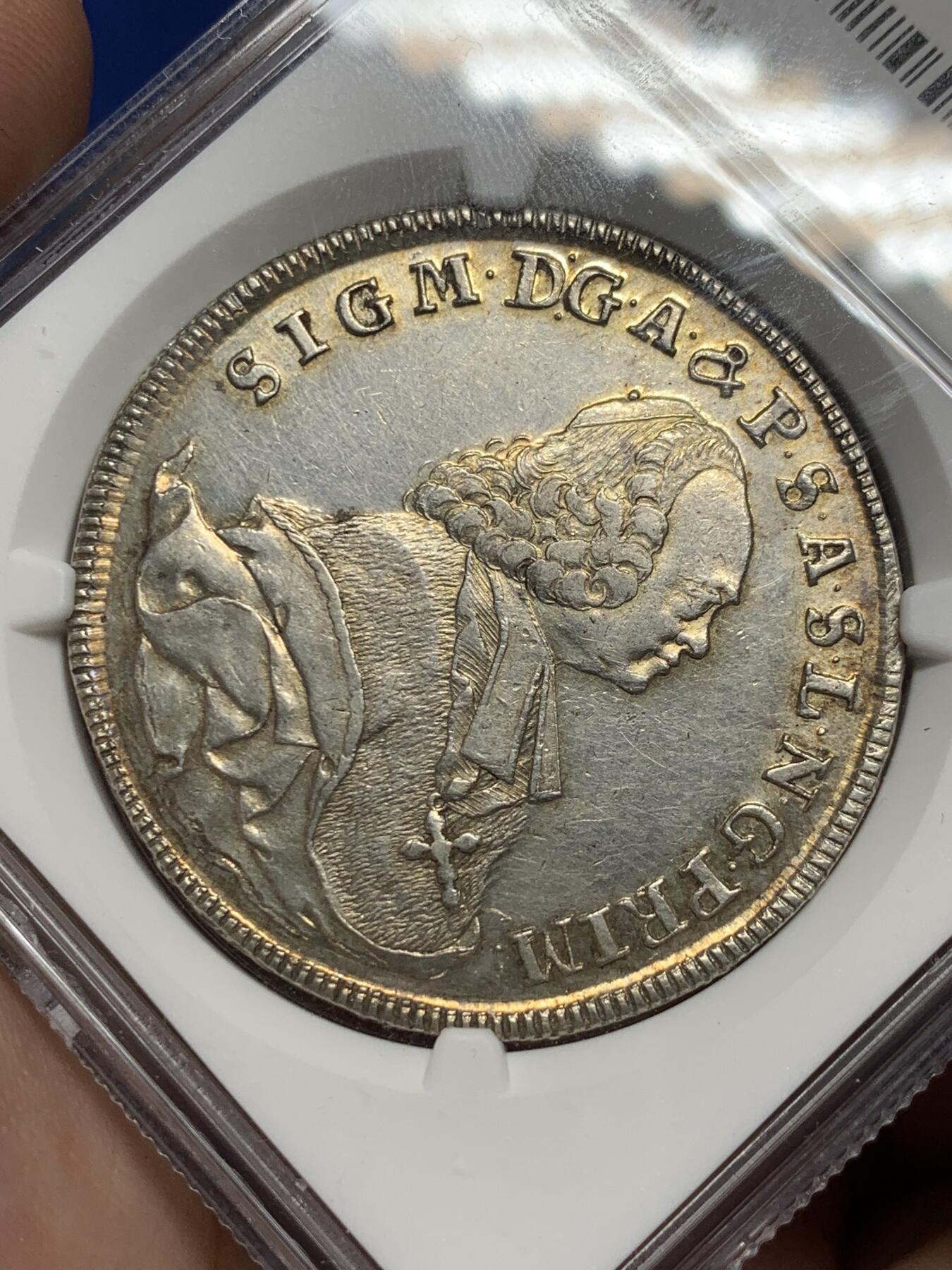 《竞宝斋》第292场- 周日，周一  2场连拍 （全场包邮） NGC MS61 萨尔茨堡主教区 1768 施拉滕巴赫 泰勒大银币 唯一入盒冠军分 只发行两年 少见盐堡品种 不可错过